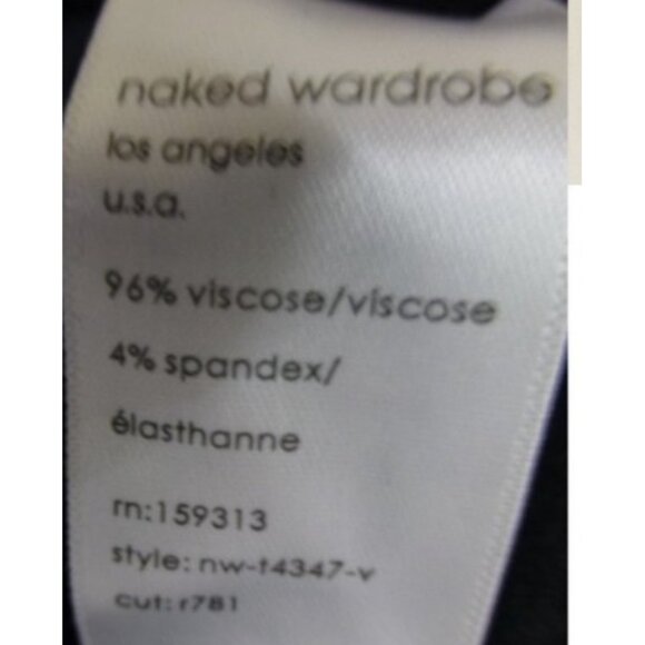 Naked Wardrobe Compression Long Sleeve Half Zip Neck Top Sz Small Womens Black - Picture 14 of 14